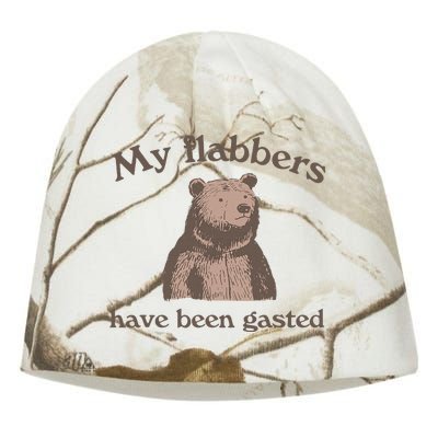 My Flabbers Have Been Gasted Funny Graphic Bear Art Cute Kati - Camo Knit Beanie