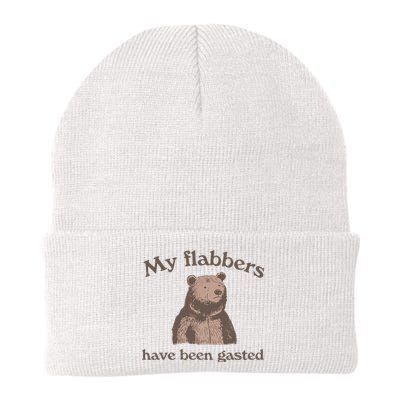 My Flabbers Have Been Gasted Funny Graphic Bear Art Cute Knit Cap Winter Beanie