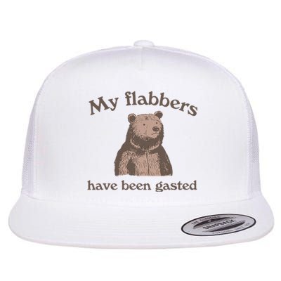 My Flabbers Have Been Gasted Funny Graphic Bear Art Cute Flat Bill Trucker Hat