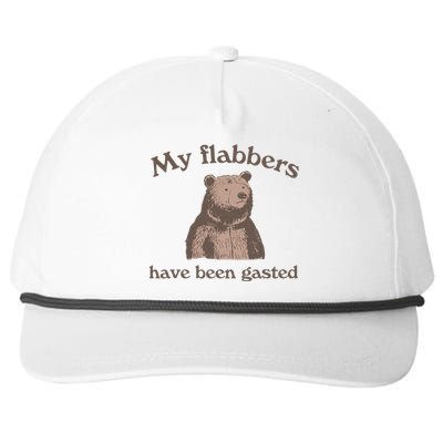 My Flabbers Have Been Gasted Funny Graphic Bear Art Cute Snapback Five-Panel Rope Hat