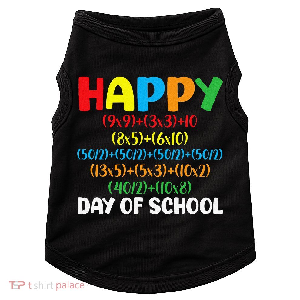 Math Formula Happy 100th Day Of School Math Teacher Doggie Tank