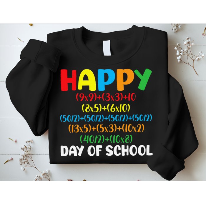 Math Formula Happy 100th Day Of School Math Teacher Sweatshirt