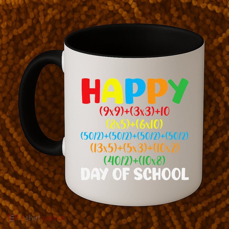 Math Formula Happy 100th Day Of School Math Teacher Mug