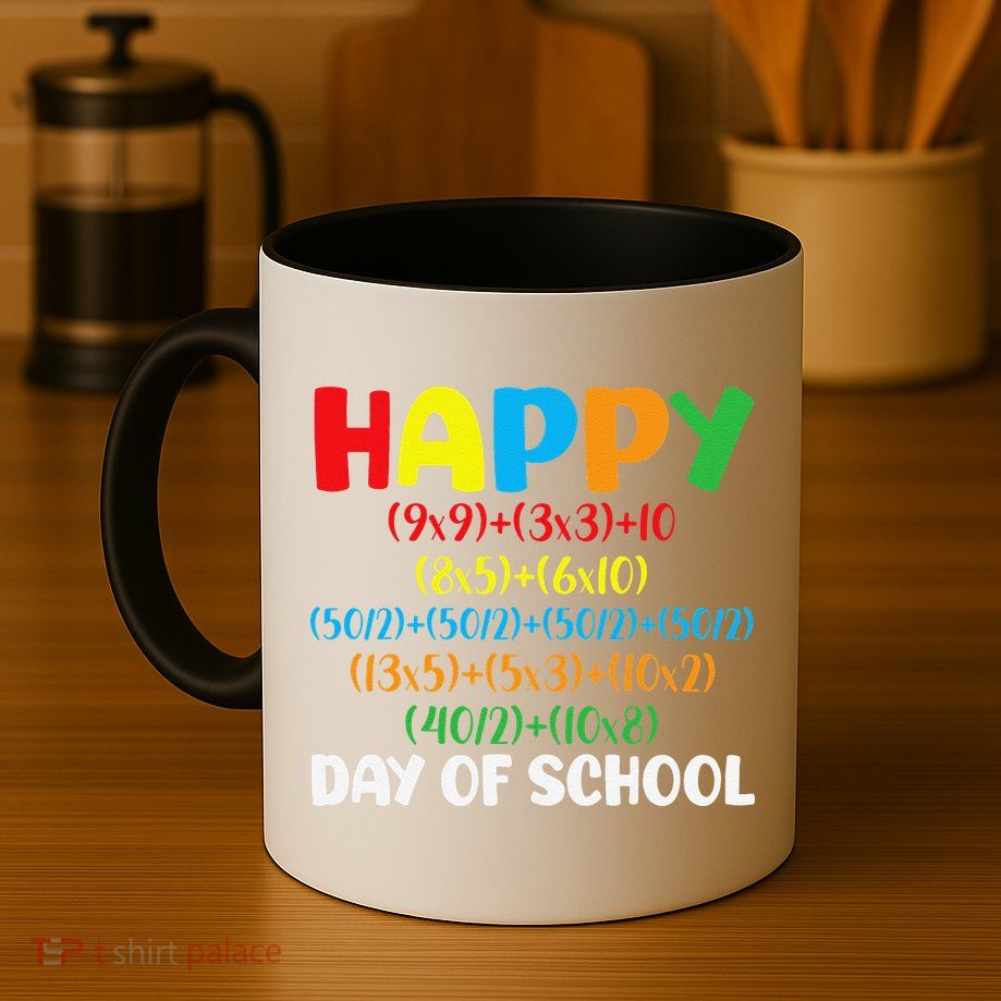 Math Formula Happy 100th Day Of School Math Teacher Mug