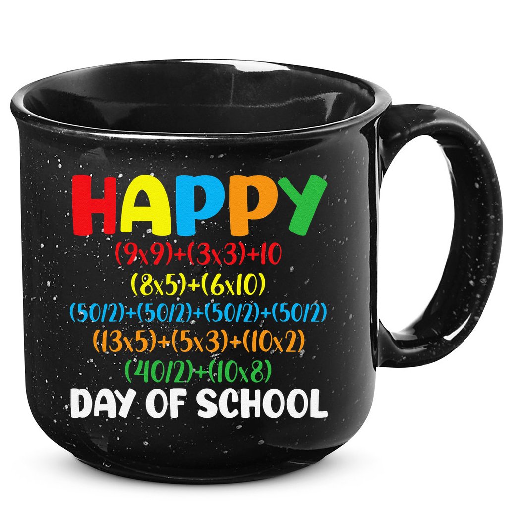 Math Formula Happy 100th Day Of School Math Teacher 15oz Campfire Ceramic Mug