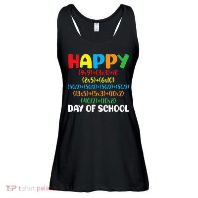 Math Formula Happy 100th Day Of School Math Teacher Ladies Essential Flowy Tank