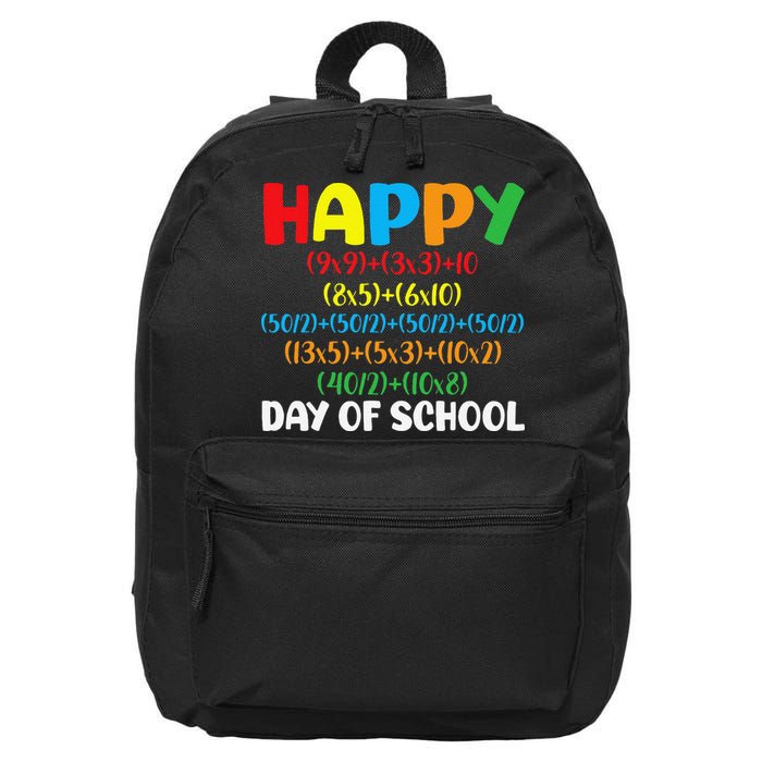 Math Formula Happy 100th Day Of School Math Teacher 16 in Basic Backpack