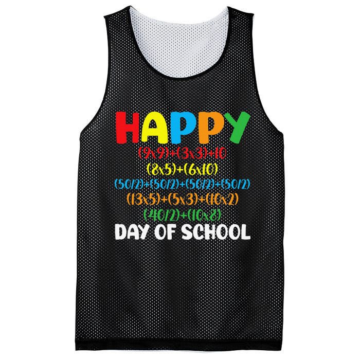 Math Formula Happy 100th Day Of School Math Teacher Mesh Reversible Basketball Jersey Tank