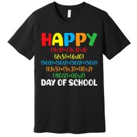 Math Formula Happy 100th Day Of School Math Teacher Premium T-Shirt