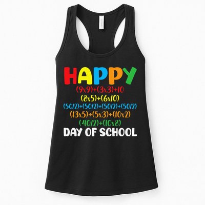 Math Formula Happy 100th Day Of School Math Teacher Womens Tank Top