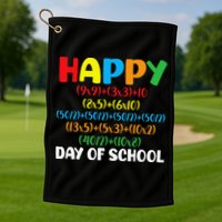 Math Formula Happy 100th Day Of School Math Teacher Golf Towel