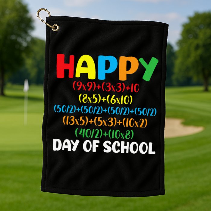 Math Formula Happy 100th Day Of School Math Teacher Golf Towel