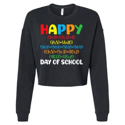 Math Formula Happy 100th Day Of School Math Teacher Cropped Pullover Crew