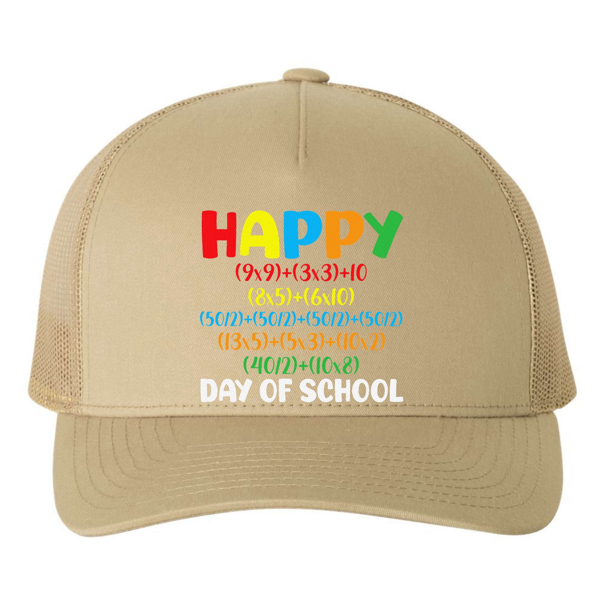 Math Formula Happy 100th Day Of School Math Teacher Yupoong Adult 5-Panel Trucker Hat