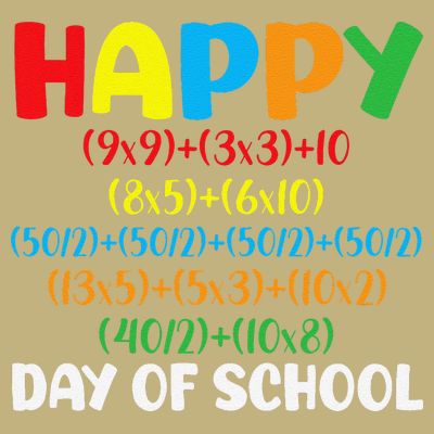 Math Formula Happy 100th Day Of School Math Teacher T-Shirt