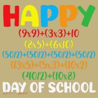 Math Formula Happy 100th Day Of School Math Teacher T-Shirt