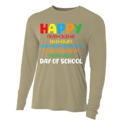 Math Formula Happy 100th Day Of School Math Teacher Cooling Performance Long Sleeve Crew