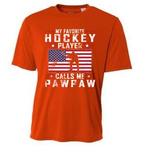 My Favorite Hockey Player Calls Me Pawpaw Father Day Gift Cooling Performance Crew T-Shirt