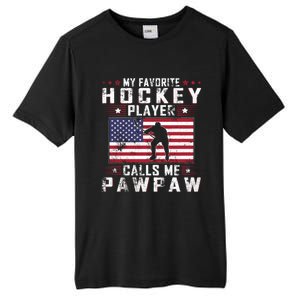 My Favorite Hockey Player Calls Me Pawpaw Father Day Gift Tall Fusion ChromaSoft Performance T-Shirt