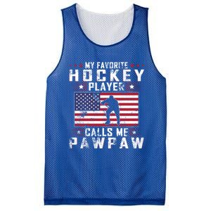 My Favorite Hockey Player Calls Me Pawpaw Father Day Gift Mesh Reversible Basketball Jersey Tank