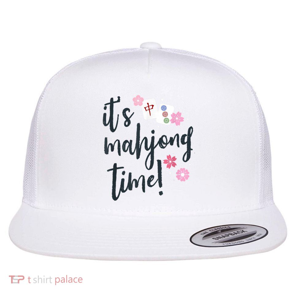 Mahjong For Her Mahjong Quote Flatbill Hat