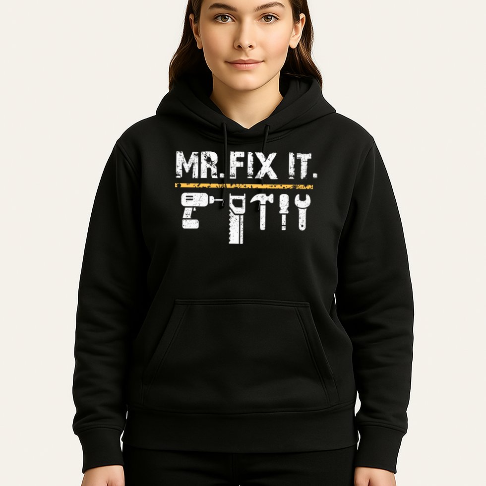 Mr Fix It . Funny Handyman Woodworking Hoodie