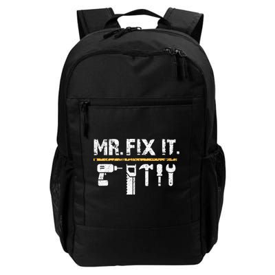 Mr Fix It . Funny Handyman Woodworking Daily Commute Backpack