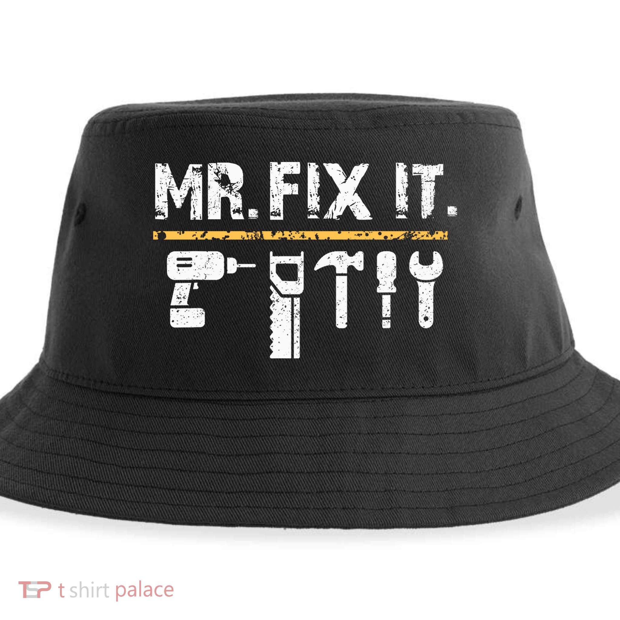 Mr Fix It . Funny Handyman Woodworking Sustainable Bucket Hat