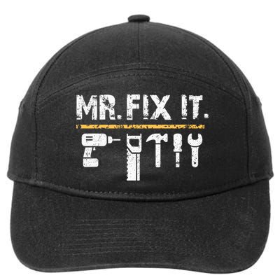 Mr Fix It . Funny Handyman Woodworking 7-Panel Snapback Hat