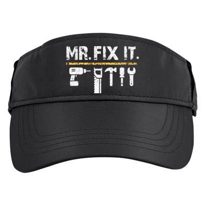 Mr Fix It . Funny Handyman Woodworking Adult Drive Performance Visor