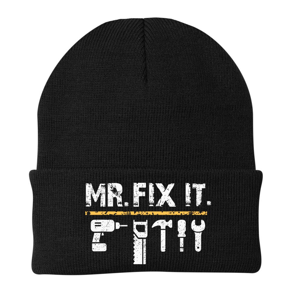 Mr Fix It . Funny Handyman Woodworking Beanie