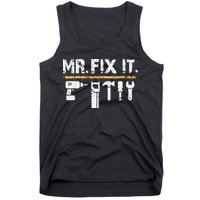 Mr Fix It . Funny Handyman Woodworking Tank Top