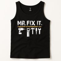 Mr Fix It . Funny Handyman Woodworking Tank Top