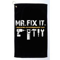 Mr Fix It . Funny Handyman Woodworking Golf Towel
