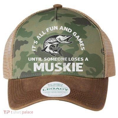 Muskie Fishing Its All Fun And Games Until Someone Loses Legacy Tie Dye Trucker Hat