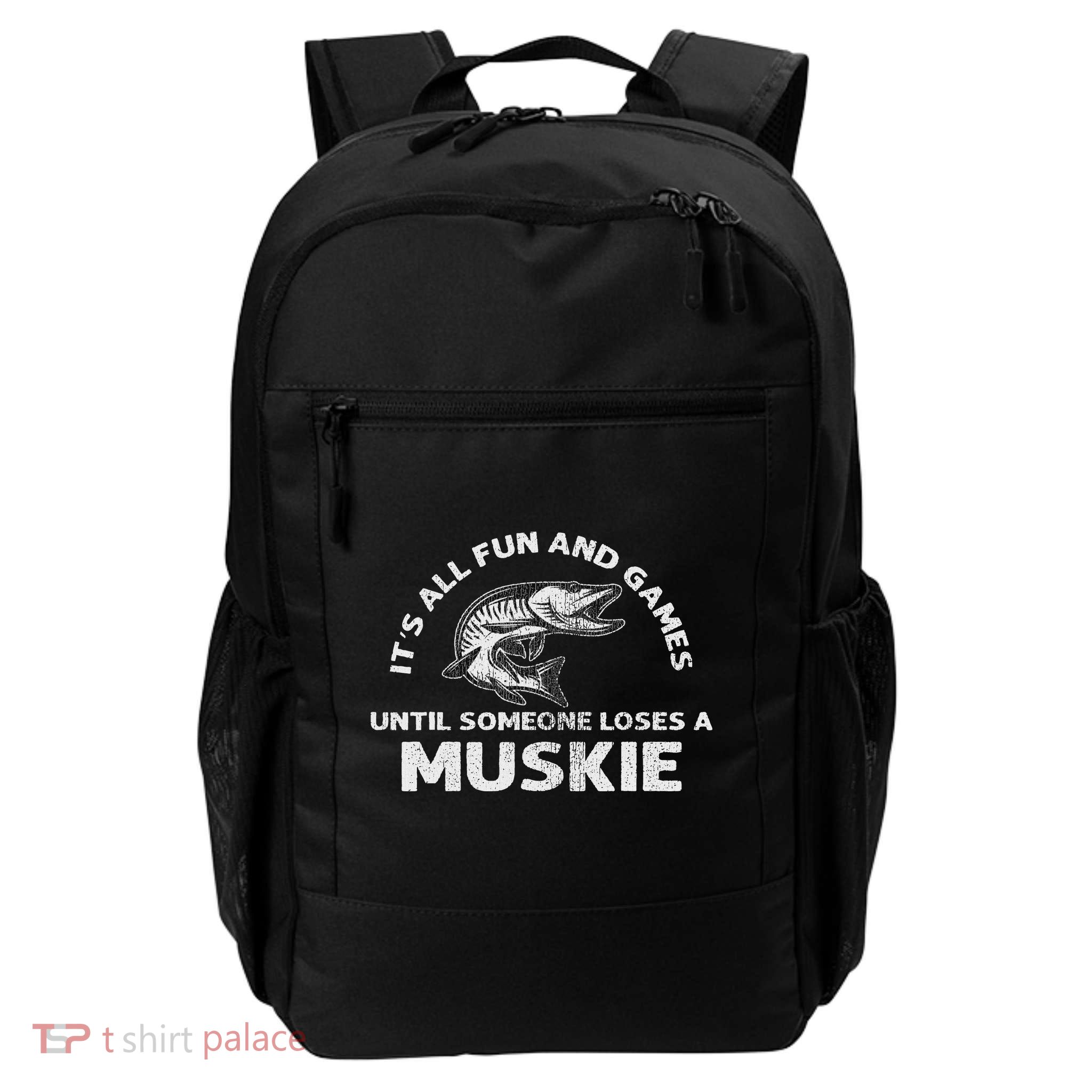 Muskie Fishing Its All Fun And Games Until Someone Loses Daily Commute Backpack