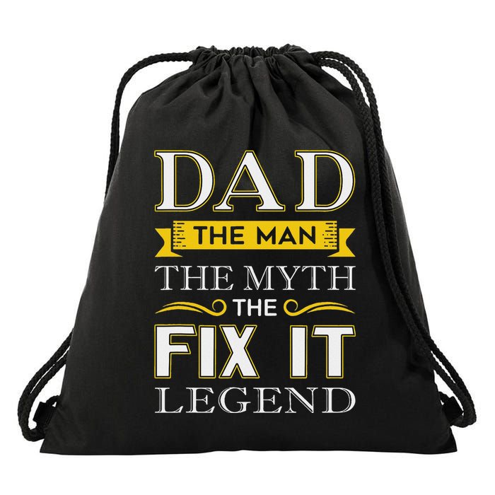 Mr Fix It Dad Fathers Day Handy Man Drawstring Bag