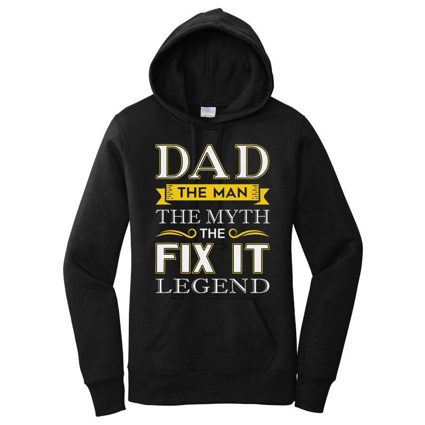 Mr Fix It Dad Fathers Day Handy Man Women's Pullover Hoodie