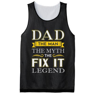 Mr Fix It Dad Fathers Day Handy Man Mesh Reversible Basketball Jersey Tank