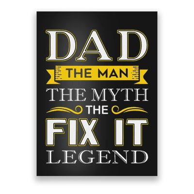 Mr Fix It Dad Fathers Day Handy Man Poster