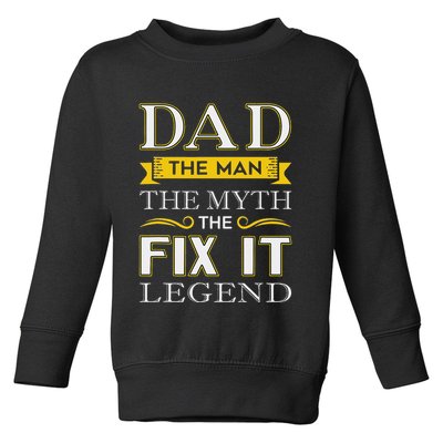 Mr Fix It Dad Fathers Day Handy Man Toddler Sweatshirt