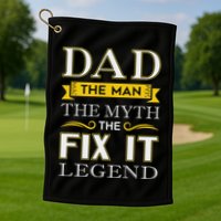 Mr Fix It Dad Fathers Day Handy Man Golf Towel