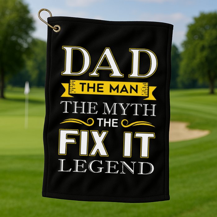 Mr Fix It Dad Fathers Day Handy Man Golf Towel