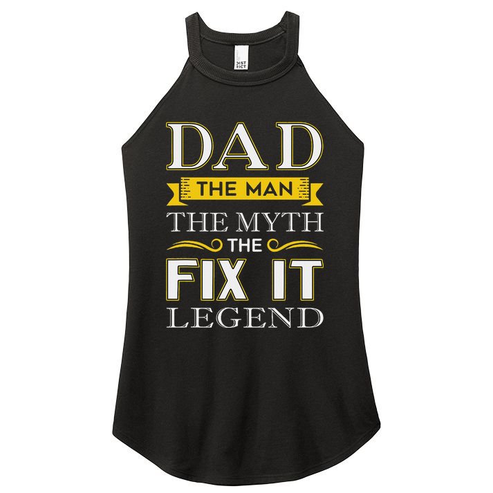 Mr Fix It Dad Fathers Day Handy Man Women's Perfect Tri Rocker Tank