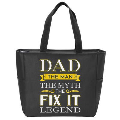 Mr Fix It Dad Fathers Day Handy Man Zip Tote Bag