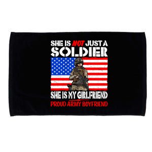 My Friend Is A Soldier Proud Army Friend Lover Gift Meaningful Gift Microfiber Hand Towel