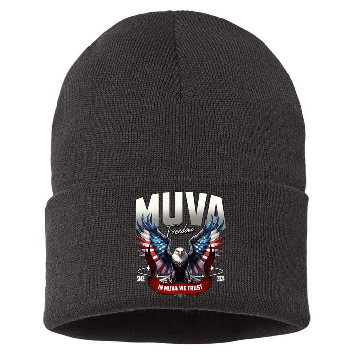 Muva Freedom In Muva We Trust Since 2024 Sustainable Knit Beanie