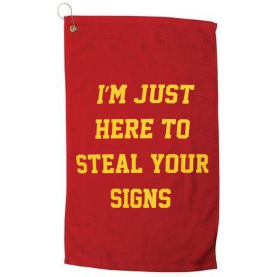Michigan Football IM Just Here To Steal Your Signs Golf Towel