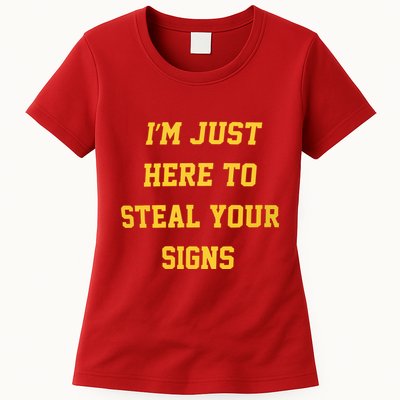 Michigan Football IM Just Here To Steal Your Signs Womens T-Shirt