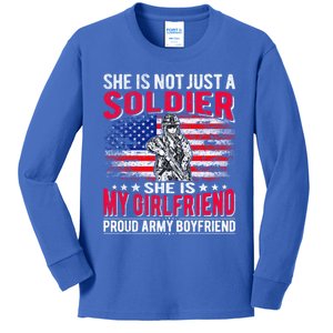 My Friend Is Soldier Hero Proud Army Friend Military Cool Gift Kids Long Sleeve Shirt